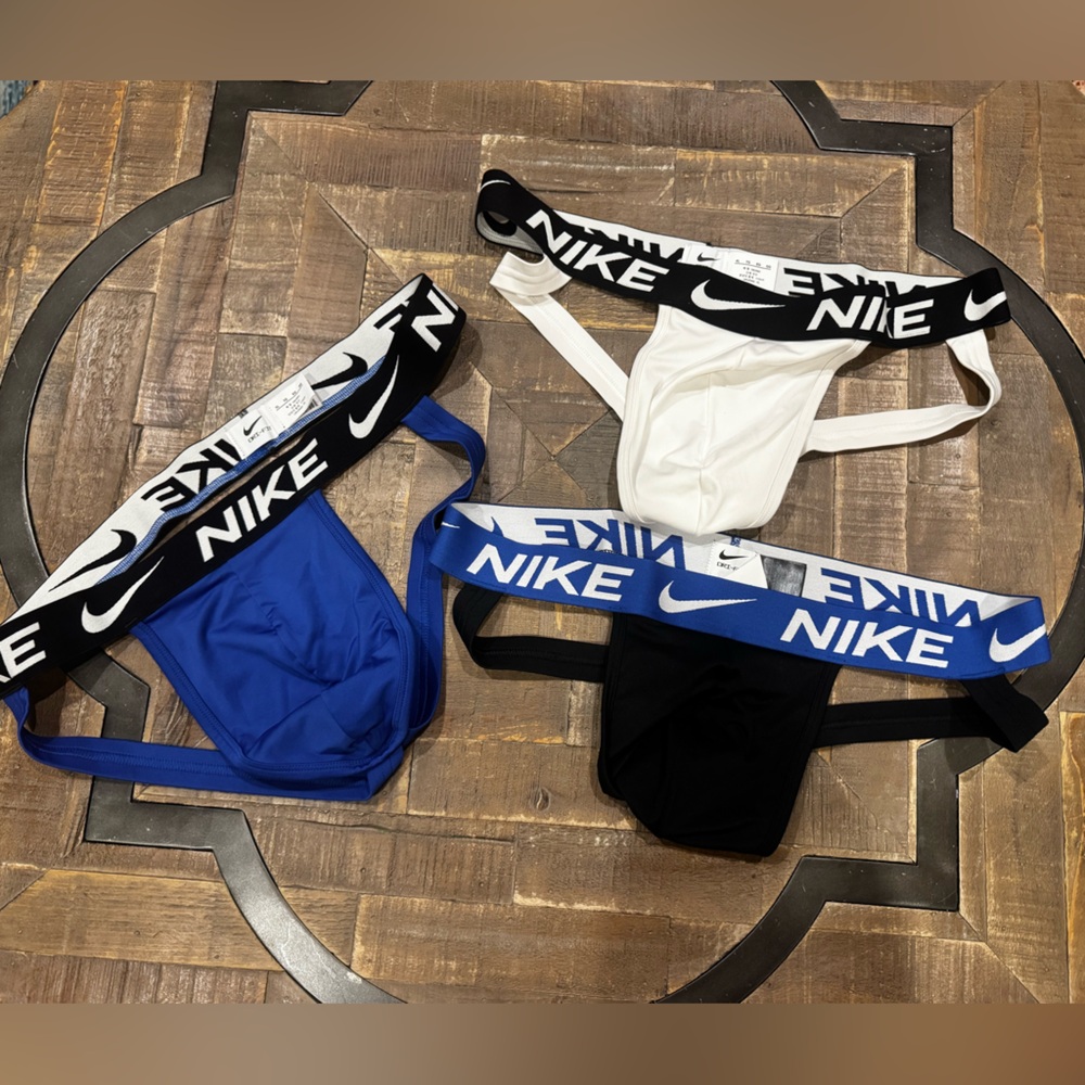 Nike Men's Jockstrap Set - Black, Blue, White